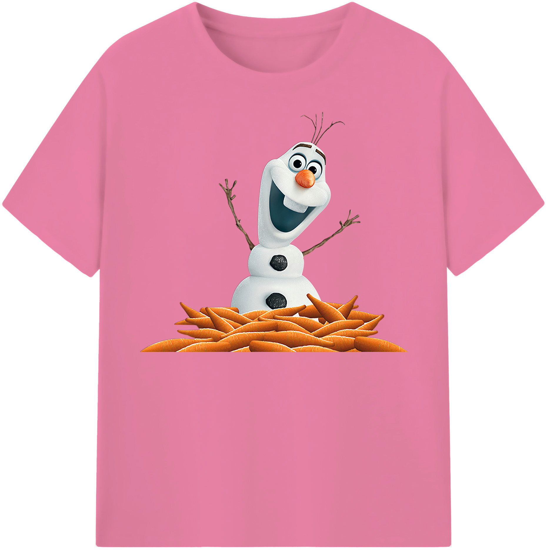 （画像用） アナと雪の女王 アンナ エルサ Frozen Anna Elsa 綿100％半袖Tシャツ（フロントプリント）